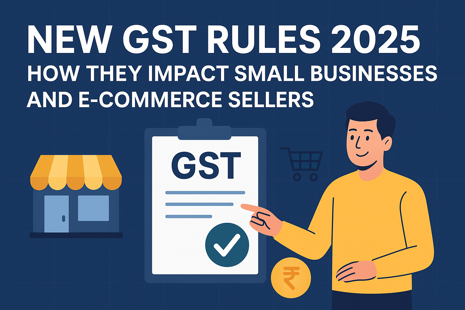 A person showing GST Rules 2025