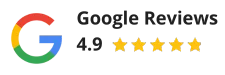 Google Review is 4.9. Shown with the stars
